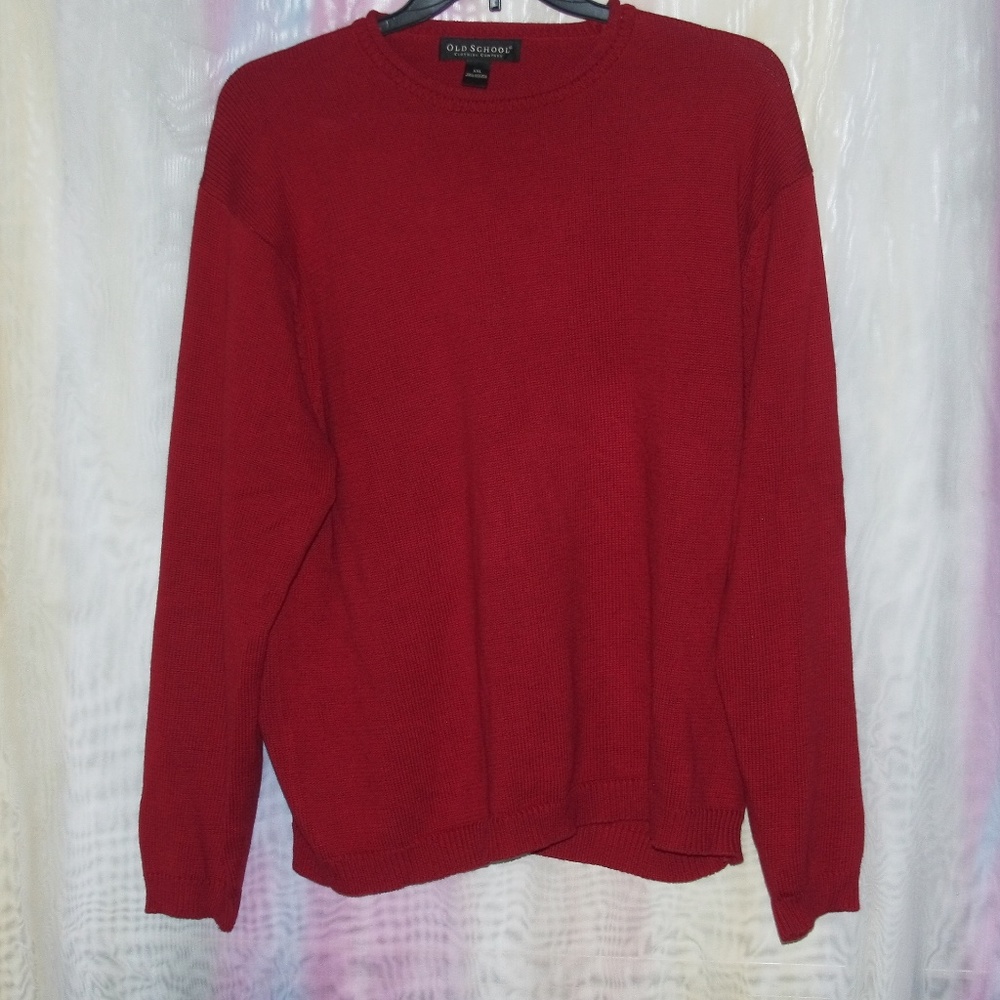 Old School Men's Red Sweater  Size XXL